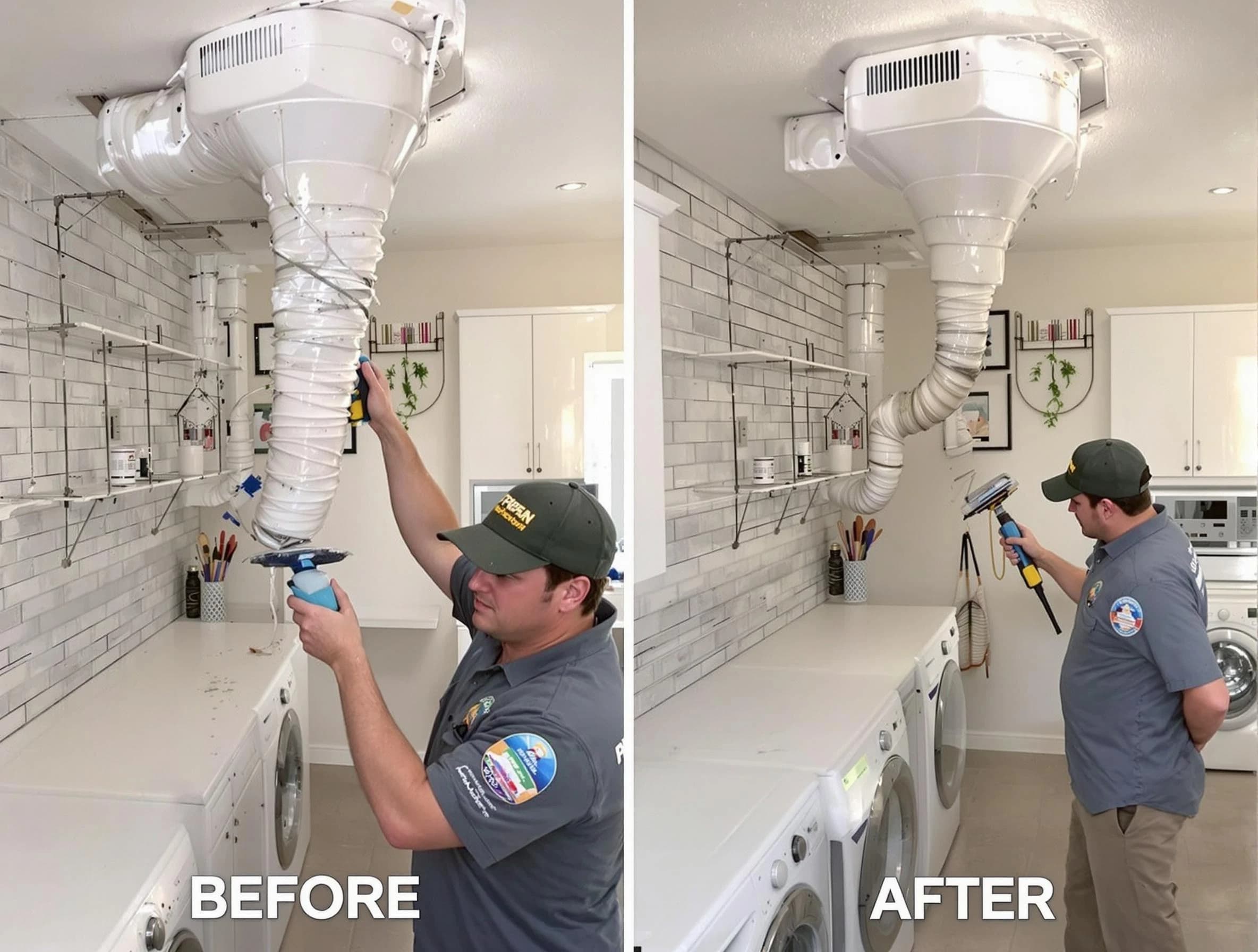 Professional dryer exhaust vent cleaning by Midway Dryer Vent Cleaning in Midway