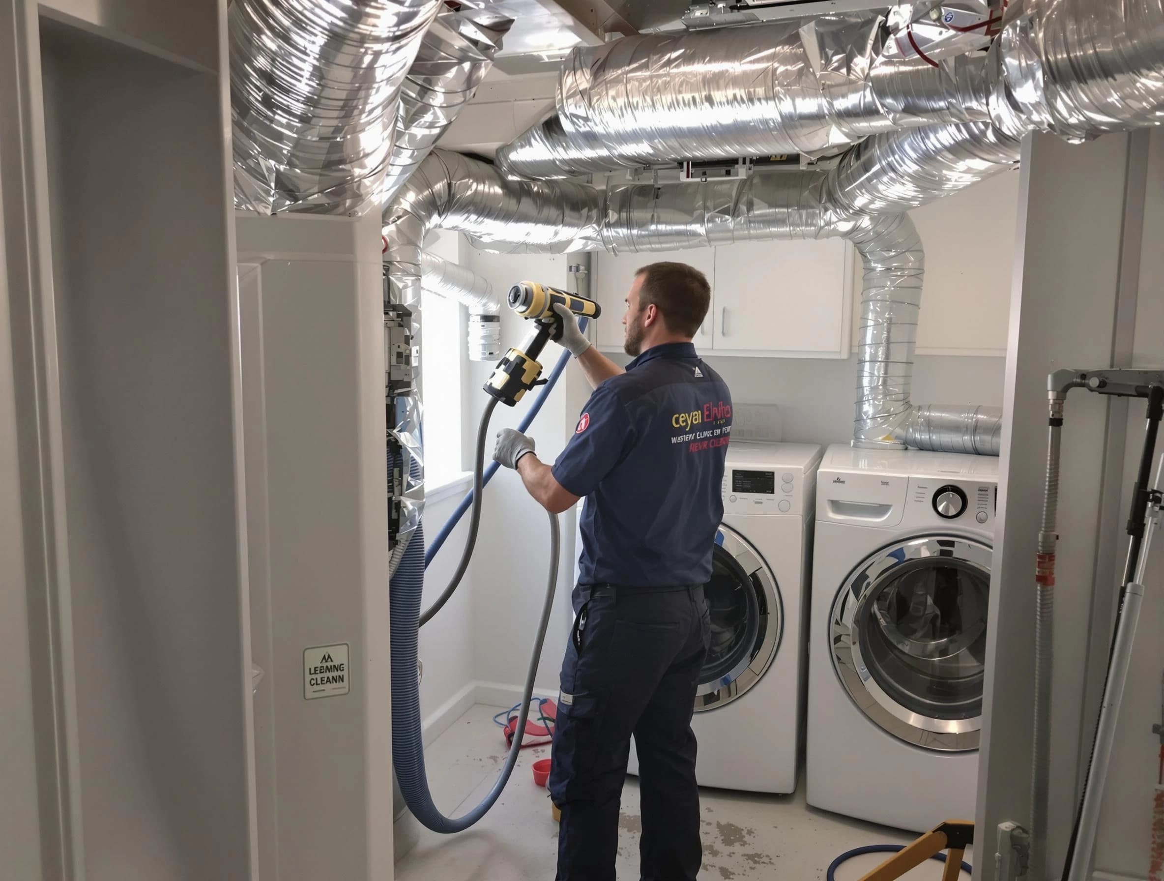 Midway Dryer Vent Cleaning specialist using advanced equipment for thorough duct cleaning in Midway