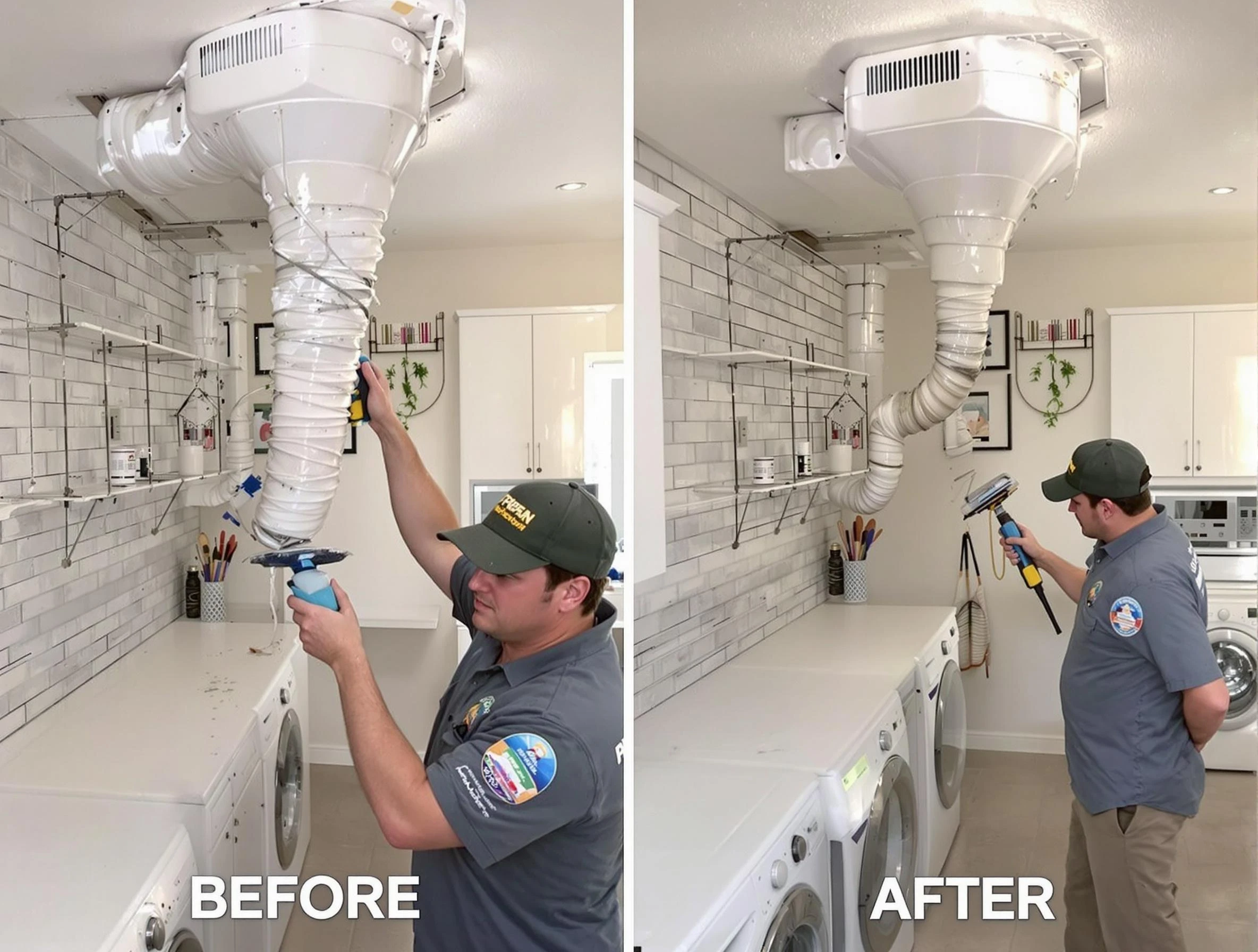 Professional dryer exhaust vent cleaning by Midway Dryer Vent Cleaning in Midway