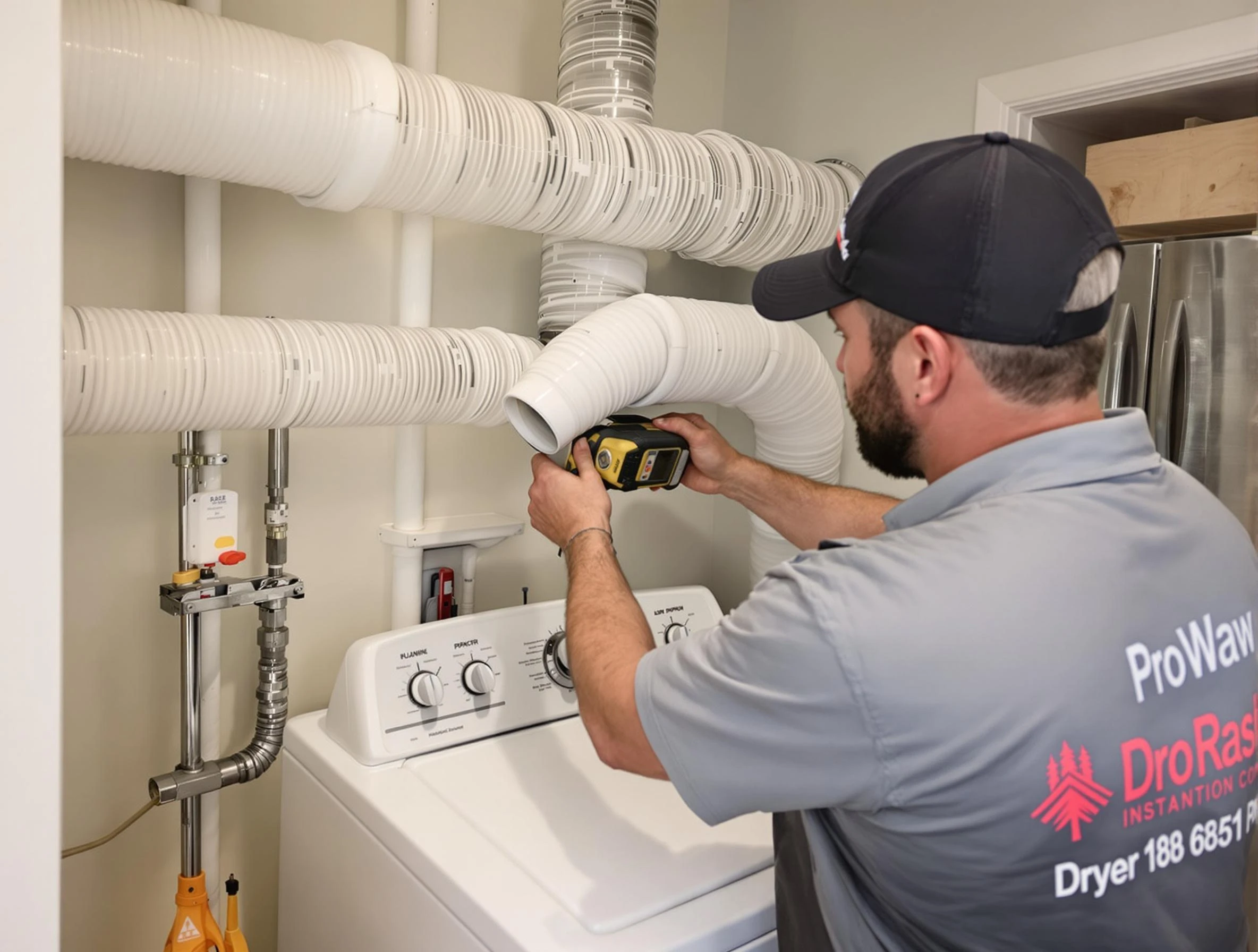 Professional dryer vent hose installation by Midway Dryer Vent Cleaning in Midway